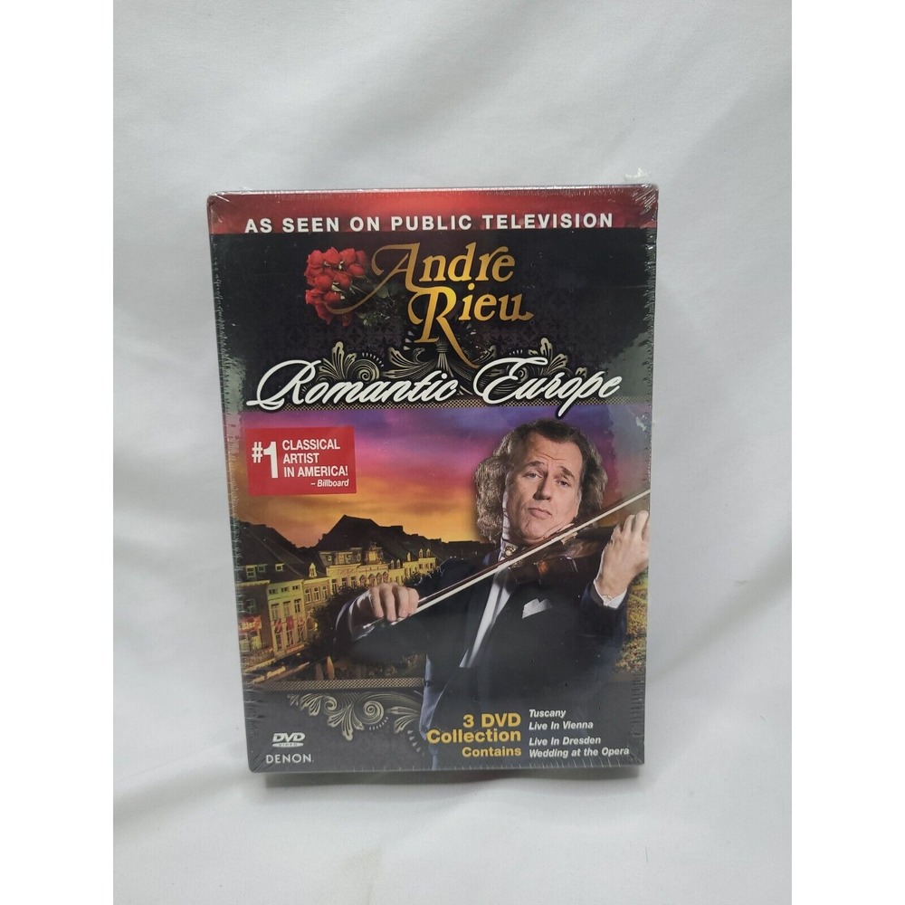 ANDRE RIEU : ROMANTIC‎ EUROPE - 3 DVD Box Set- Region Free  - New